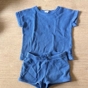 Cat & Jack Blue Ribbed Knit Top